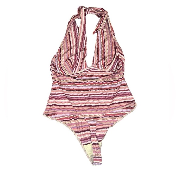 NWOT Free People Intimately Retro Babe Halter Bodysuit - Picture 7 of 11